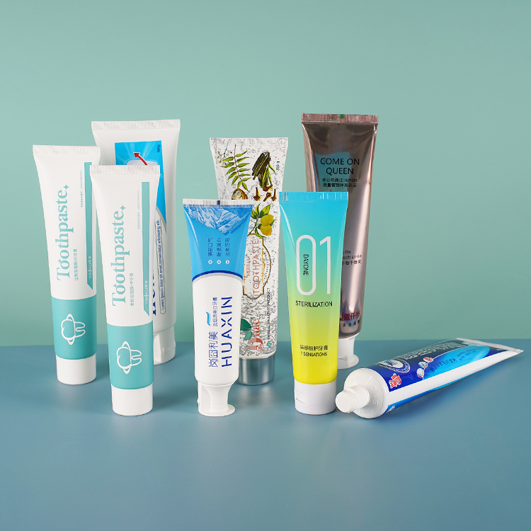 Emballage cosmétique en plastique écologique de tube de dentifrice