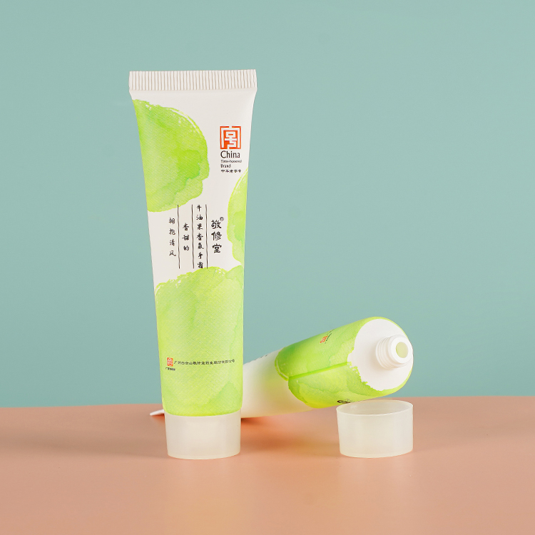 Tube de crème pour les mains d'emballage cosmétique de lotion de compression en plastique