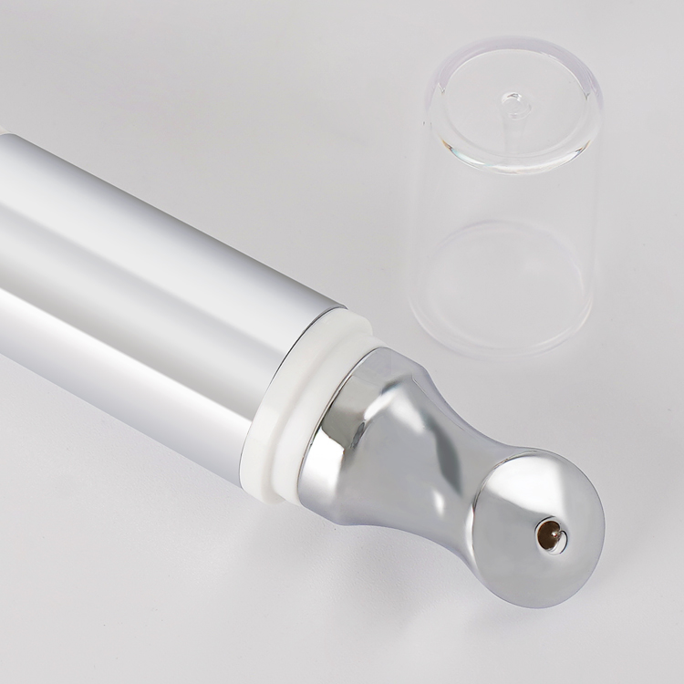 Tube en plastique et aluminium avec Logo personnalisé OEM, Tube électrique pour crème pour les yeux, Massage par Vibration, avec applicateur métallique