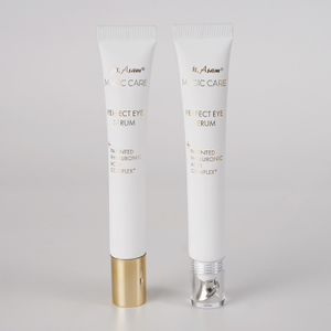 Emballage de crème pour les yeux, Tube souple, récipient de crème pour les yeux, avec applicateur métallique, 25ml