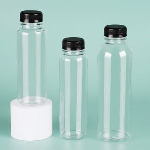 Bouteilles en plastique transparent PET avec bouchon résistant aux enfants