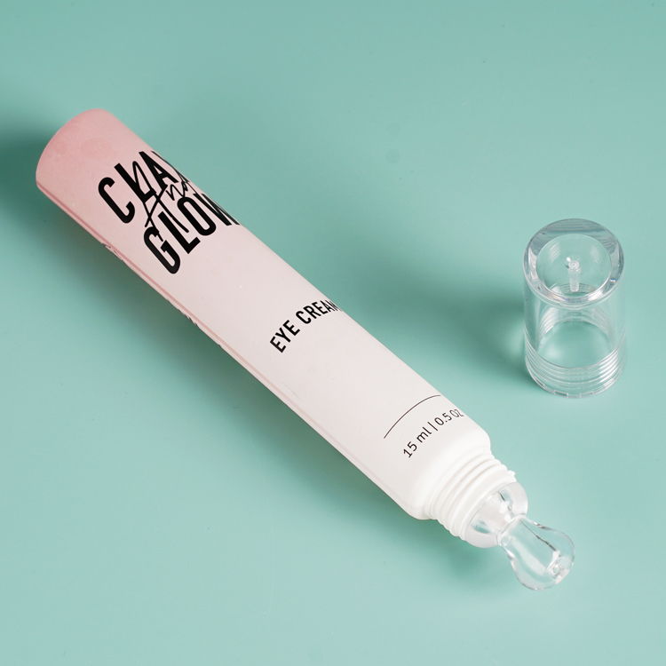 Tube en plastique d'emballage de gel pour les yeux et les lèvres à presser pour soins de la peau